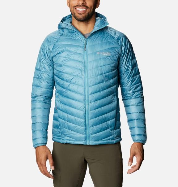 Columbia Snow Country Hooded Jacket Men Blue USA (US2103797)